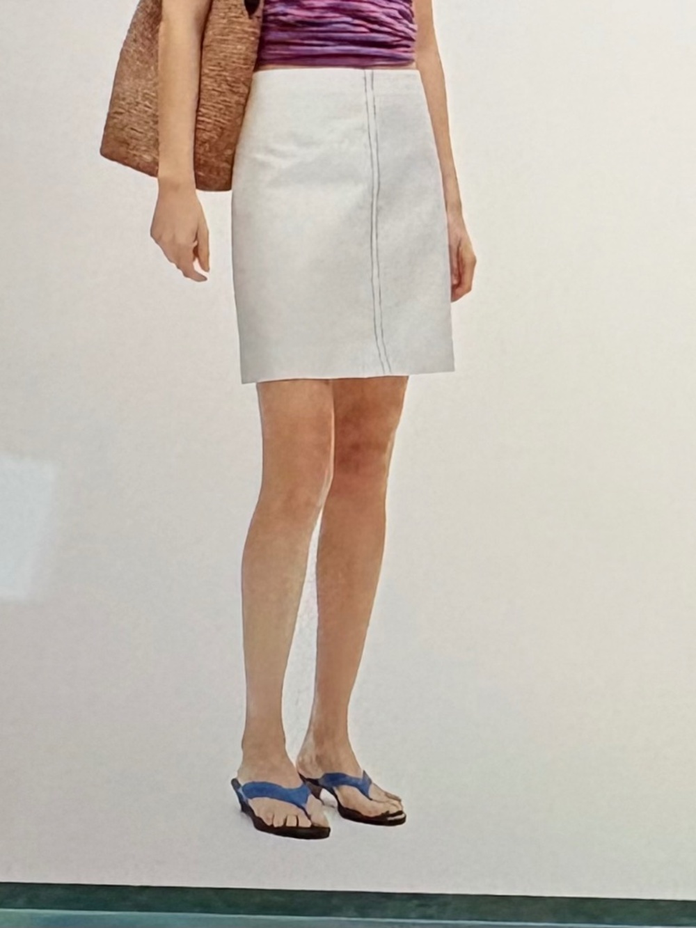 NWT J Crew Fairfax skirt & top set  in contrast-stitch double cotton poplin